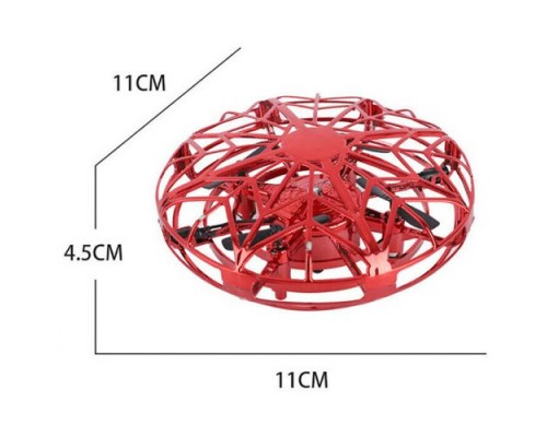 Летающий дрон (спиннер) GSMIN B51 c LED подсветкой (Красный)
