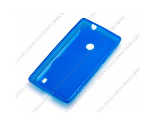 Чехол силиконовый для Nokia Lumia 520 / 525 S-Line TPU (Синий)