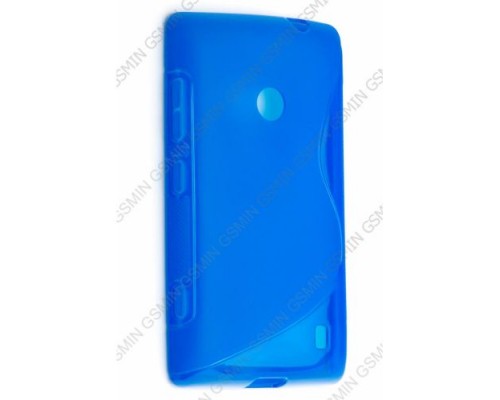 Чехол силиконовый для Nokia Lumia 520 / 525 S-Line TPU (Синий)