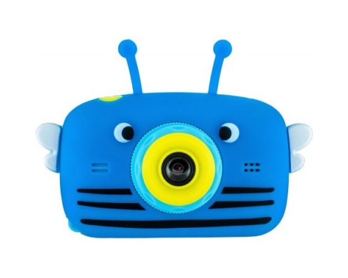 Детский цифровой фотоаппарат GSMIN Fun Camera View с играми и селфи камерой 20 МП, FHD (Синий)