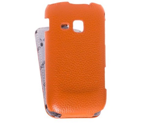 Кожаный чехол для Samsung Galaxy Mini 2 (S6500) Melkco Premium Leather Case - Jacka Type (Orange LC)