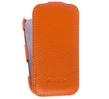 Кожаный чехол для Samsung Galaxy Mini 2 (S6500) Melkco Premium Leather Case - Jacka Type (Orange LC)