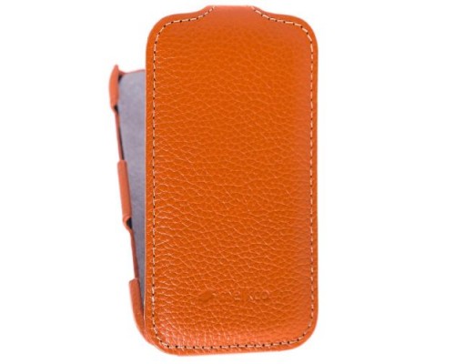 Кожаный чехол для Samsung Galaxy Mini 2 (S6500) Melkco Premium Leather Case - Jacka Type (Orange LC)