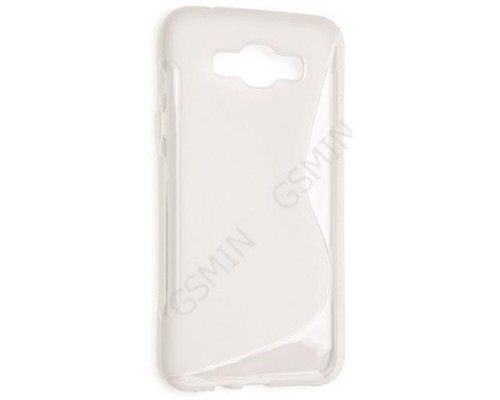 Чехол силиконовый для Samsung Galaxy E7 SM-E700F S-Line TPU (Прозрачно-Матовый)