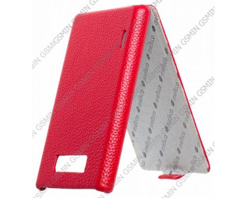 Кожаный чехол для LG Optimus L7 / P700 Melkco Leather Case - Jacka Type (Red LC)