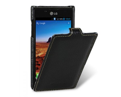 Кожаный чехол для LG Optimus L7 / P700 Melkco Leather Case - Jacka Type (Black LC)