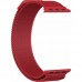 Ремешок металлический GSMIN Milanese Loop для Apple Watch 42/44mm (Красный)