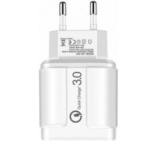 Сетевое зарядное устройство с быстрой зарядкой GSMIN 13-03 Qualcomm Quick Charge 3.0 (Белый)