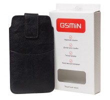 Чехол карман GSMIN вертикальный на ремень универсальный 145x75 мм (4.7") (Черный)