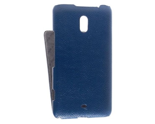 Кожаный чехол для Nokia Lumia 1320 Melkco Leather Case - Jacka Type (Dark Blue LC)