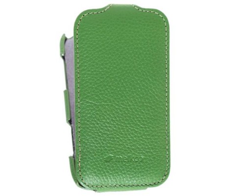 Кожаный чехол для Samsung Galaxy Mini 2 (S6500) Melkco Premium Leather Case - Jacka Type (Green LC)