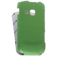 Кожаный чехол для Samsung Galaxy Mini 2 (S6500) Melkco Premium Leather Case - Jacka Type (Green LC)