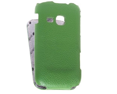 Кожаный чехол для Samsung Galaxy Mini 2 (S6500) Melkco Premium Leather Case - Jacka Type (Green LC)