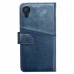 Кожаный чехол-книжка GSMIN Series Ktry для Apple iPhone XR с магнитной застежкой (Синий)
