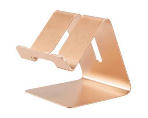 Универсальная металлическая подставка GSMIN B18 для телефона или планшета (Розовое золото)