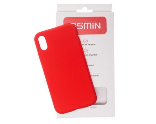 Силиконовый чехол GSMIN Soft-touch для Apple iPhone X/XS (Красный)