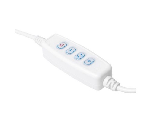 Универсальный селфи держатель GSMIN Flex кольцо с подсветкой для смартфонов (Белый)