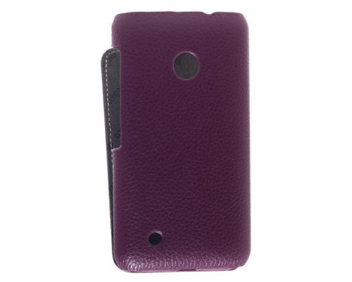 Кожаный чехол для Nokia Lumia 530 / 530 Dual Sim Melkco Premium Leather Case - Jacka Type (Purple LC)