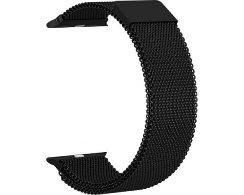 Ремешок металлический GSMIN Milanese Loop для Apple Watch 38/40mm (Черный)