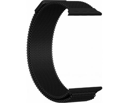 Ремешок металлический GSMIN Milanese Loop для Apple Watch 38/40mm (Черный)