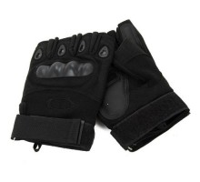 Перчатки тактические без пальцев Oakley (Черный)