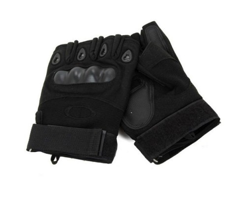 Перчатки тактические без пальцев Oakley (Черный)