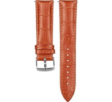 Ремешок кожаный GSMIN Crocodile 20 для Withings Steel HR (Светло-коричневый)