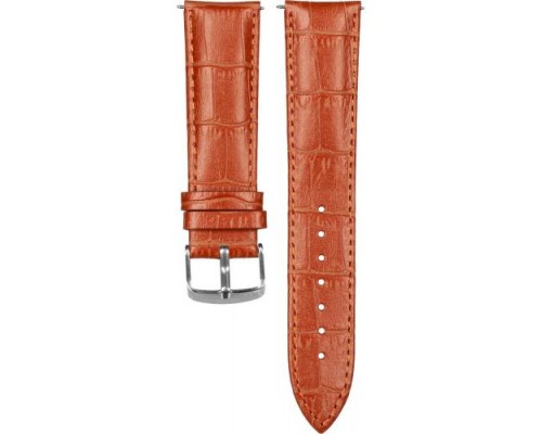 Ремешок кожаный GSMIN Crocodile 20 для Withings Steel HR (Светло-коричневый)