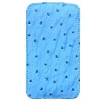 Кожаный чехол для Apple iPhone 3G/3Gs Melkco Leather Case - Jacka Type (Ostrich Print Pattern - Blue)