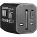 Переходник для розетки GSMIN Travel Adapter HHT525 с кейсом (Черный)