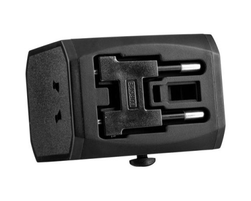 Переходник для розетки GSMIN Travel Adapter HHT525 с кейсом (Черный)