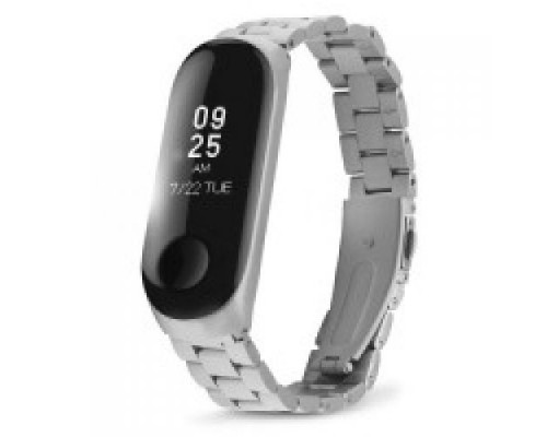 Ремешок Xiaomi Mi Band 3 Stainless Steel серебряный