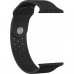 Ремешок силиконовый GSMIN Sport Edition для Apple Watch 38/40mm (Черный)