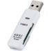 Картридер GSMIN AZ1 для флеш-накопителей (USB 3.0, SD / Micro SD) (Белый)