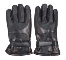 Кожаные мужские перчатки для сенсорных экранов Gsmin Leather Gloves (Черный)