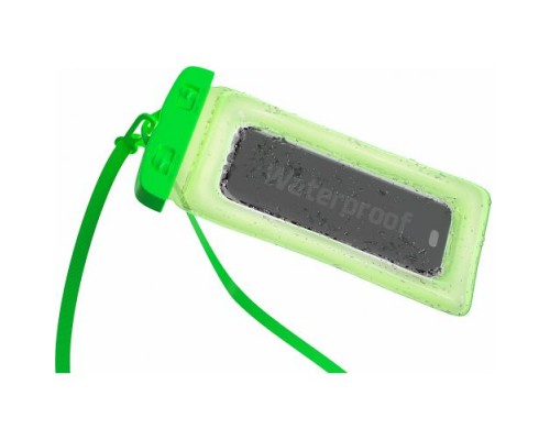 Чехол GSMIN Air Max Waterproof водонепроницаемый для мобильных телефонов с воздуховыми краями (160х80мм) (Зеленый)