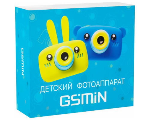 Детская цифровая камера GSMIN Fun Camera Rabbit со встроенной памятью и играми (Бело-розовый)