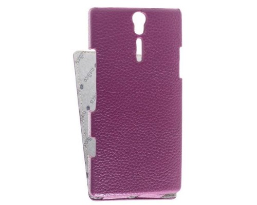 Кожаный чехол для Sony Xperia S / LT26i / Arc HD Melkco Premium Leather Case - Jacka Type (Purple LC)