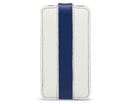 Кожаный чехол для Apple iPhone 4/4S Melkco Leather Case - Jacka Type Limited Edition (White/Blue LC)