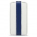 Кожаный чехол для Apple iPhone 4/4S Melkco Leather Case - Jacka Type Limited Edition (White/Blue LC)