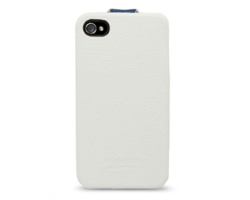 Кожаный чехол для Apple iPhone 4/4S Melkco Leather Case - Jacka Type Limited Edition (White/Blue LC)