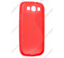 Чехол силиконовый для Samsung Galaxy S3 (i9300) S-Line TPU (Красный)