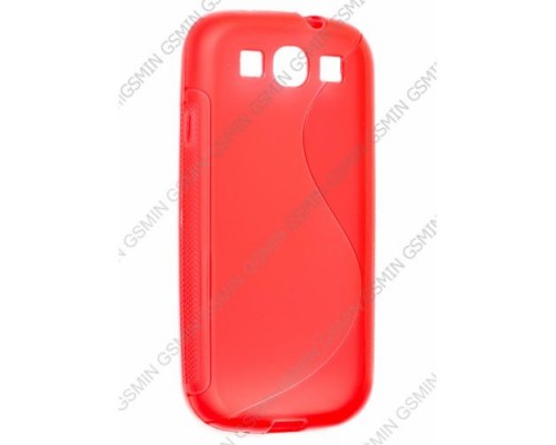 Чехол силиконовый для Samsung Galaxy S3 (i9300) S-Line TPU (Красный)