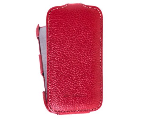 Кожаный чехол для Samsung Galaxy Mini 2 (S6500) Melkco Premium Leather Case - Jacka Type (Red LC)