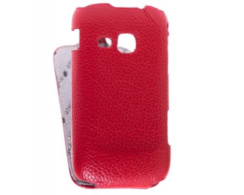 Кожаный чехол для Samsung Galaxy Mini 2 (S6500) Melkco Premium Leather Case - Jacka Type (Red LC)