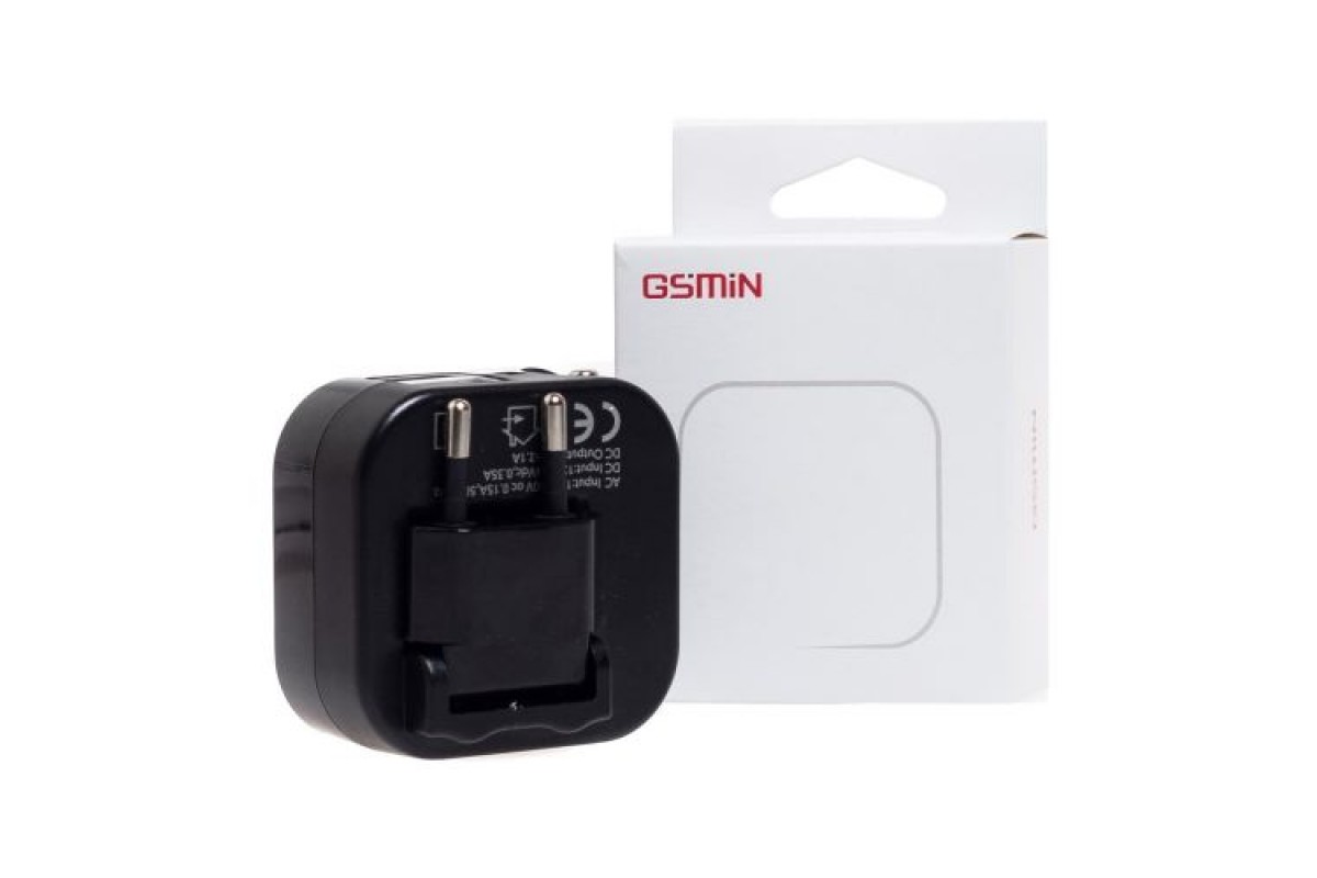 Gsmin адаптер. Переходник для розетки GSMIN Travel Adapter hht601 (черный).