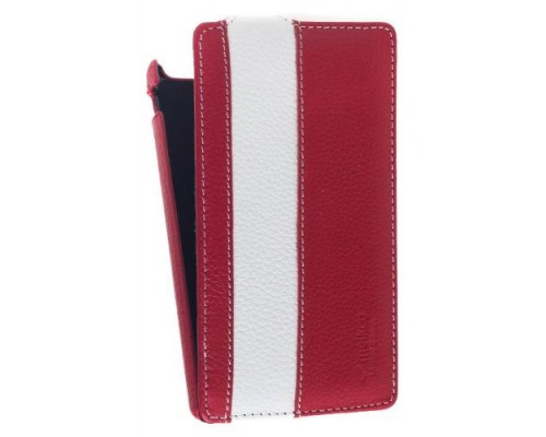 Кожаный чехол для Sony Xperia ZL / L35h Melkco Leather Case - Limited Edition Jacka Type (Red/White LC)