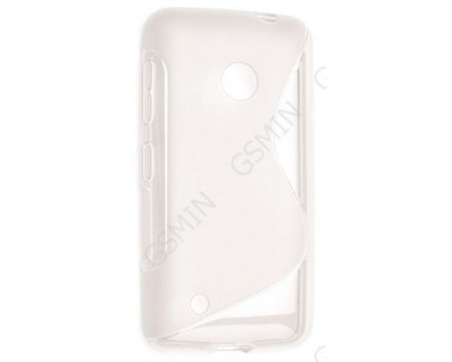 Чехол силиконовый для Nokia Lumia 530 / 530 Dual Sim S-Line TPU (Прозрачно-Матовый)