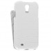 Кожаный чехол для Samsung Galaxy S4 (i9500) Melkco Premium Leather Case - Jacka Type (Crocodile Print Pattern - White)