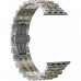 Ремешок металлический GSMIN Elegy для Apple Watch 42/44mm (Серебристо-золотой)